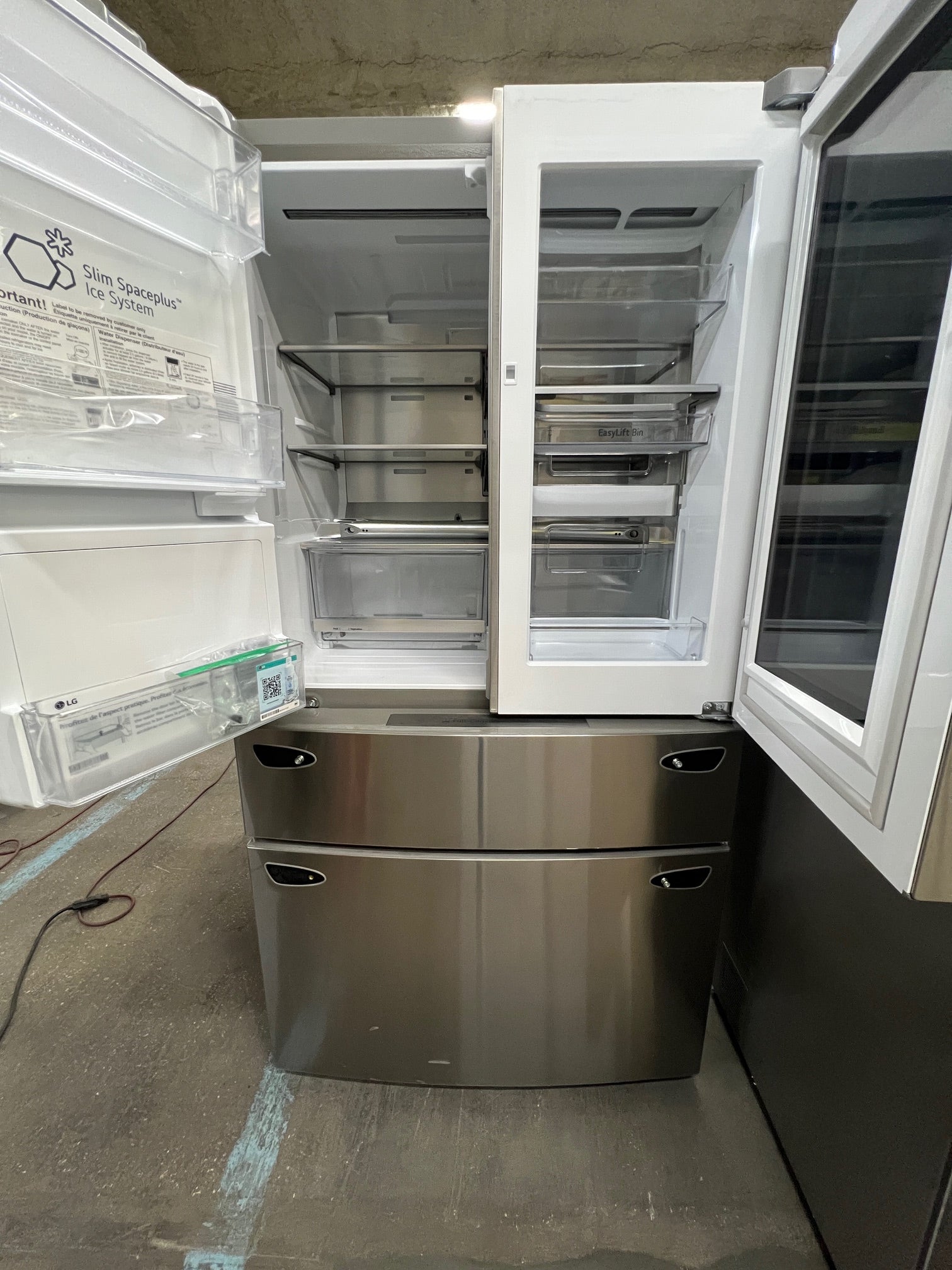 LG 22.5 Cu. Ft. 4-Door French Door-in-Door Counter-Depth Smart Refrigerator with Craft Ice - Stainless Steel